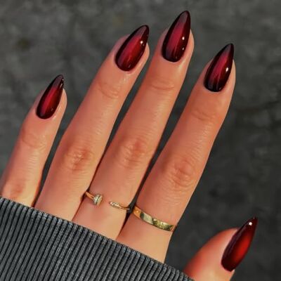 KQueenest Blush Red Black Press on Nails Medium Almond, French Tip False Nails Stiletto, Gradient Dark Red Fake Nails Press ons, Perfectly Fit, Reusable Gel Stick on Nail for Women 24 Pcs KQueenest Blush Red Black Press on Nails Medium Almond, French Tip False Nails Stiletto, Gradient Dark Red Fake Nails Press ons, Perfectly Fit, Reusable Gel Stick on Nail for Women 24 Pcs