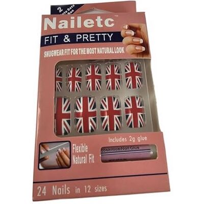 SDM Union Jack Flag False Nails Set World Cup Football Boxed SDM Union Jack Flag False Nails Set World Cup Football Boxed
