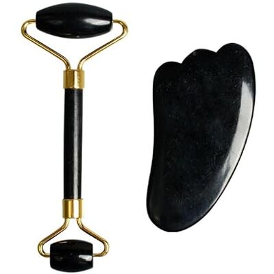 Hau3sh3a Jade Roller & Gua Sha Face Roller for Depuffing Tighten the Jawline Massager for Face Eyes Neck Body Muscle Relaxing Self Care Gift for Women Hau3sh3a Jade Roller & Gua Sha Face Roller for Depuffing Tighten the Jawline Massager for Face Eyes Neck Body Muscle Relaxing Self Care Gift for Women