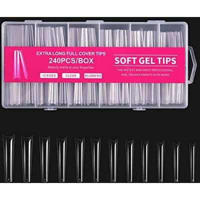 Msioytog Gel Nail Tips for Soak Off Nail Extensions, C Tips Gelly False Press on for Waterproof on Nails Msioytog Gel Nail Tips for Soak Off Nail Extensions, C Tips Gelly False Press on for Waterproof on Nails