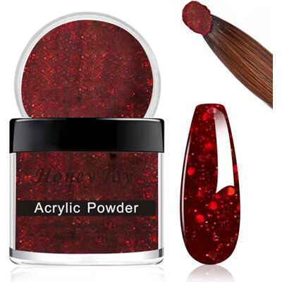 Honey Joy 28g/box Color Acrylic Powder Professional Red Glitter Acrylic Nail French Manicure Powder for Nail Extension Acrylic Nail System,HJ-NAP017-No.36-UKA Honey Joy 28g/box Color Acrylic Powder Professional Red Glitter Acrylic Nail French Manicure Powder for Nail Extension Acrylic Nail System,HJ-NAP017-No.36-UKA