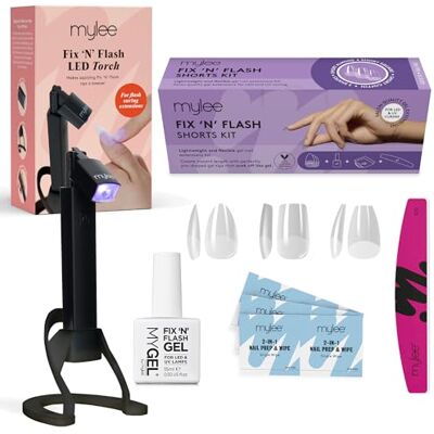 Mylee Fix N Flash Soft Gel Tips Kit Nail Art Extensions, 3 Shapes, 216Pcs Mylee Fix N Flash Soft Gel Tips Kit Nail Art Extensions, 3 Shapes, 216Pcs