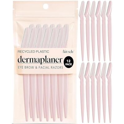 Kitsch Dermaplane Razor for Women Face 12pcs Blush Kitsch Dermaplane Razor for Women Face 12pcs Blush