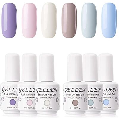 Gellen Candy Colour Gel Polish Kit 8ml 6 Colours Soak Off Gel Nail Polish UV LED Gel Varnish Set (XCKKS1) Gellen Candy Colour Gel Polish Kit 8ml 6 Colours Soak Off Gel Nail Polish UV LED Gel Varnish Set (XCKKS1)