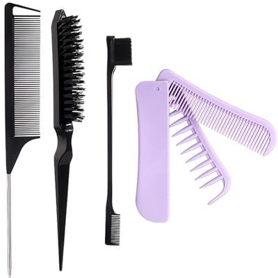 Xjdzineq 4Pcs Detangling Brush Set Edges Teasing Hair Styling Comb Metal Pin Ratted Tail Combs Folding Hair Comb Edges Xjdzineq 4Pcs Detangling Brush Set Edges Teasing Hair Styling Comb Metal Pin Ratted Tail Combs Folding Hair Comb Edges