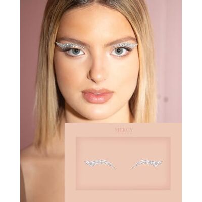 MERCY LONDON Crystal Winged Eyeliner Glam Costume Accessories Face Gems Jewels All In One Headpiece Stick On MERCY LONDON Crystal Winged Eyeliner Glam Costume Accessories Face Gems Jewels All In One Headpiece Stick On
