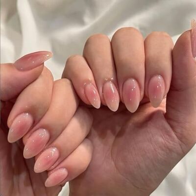 KQueenest Ombre Pink Press on Nails Short Almond, French False Nails Short Stiletto, Glossy Gradient Fake Nails Set, Reusable Natural Fit Gel Stick on Nail for Women Finger Daily Wear, 24 Pcs KQueenest Ombre Pink Press on Nails Short Almond, French False Nails Short Stiletto, Glossy Gradient Fake Nails Set, Reusable Natural Fit Gel Stick on Nail for Women Finger Daily Wear, 24 Pcs