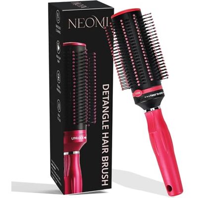 TJC Retractable Detangle Hair Brush for Curly, Straight & Wet Hair Detangling Round Hairbrush for Blow Dry Soft Bristle for Long, Thick & Curly Hair Easy Clean Travel Brush Pink TJC Retractable Detangle Hair Brush for Curly, Straight & Wet Hair Detangling Round Hairbrush for Blow Dry Soft Bristle for Long, Thick & Curly Hair Easy Clean Travel Brush Pink