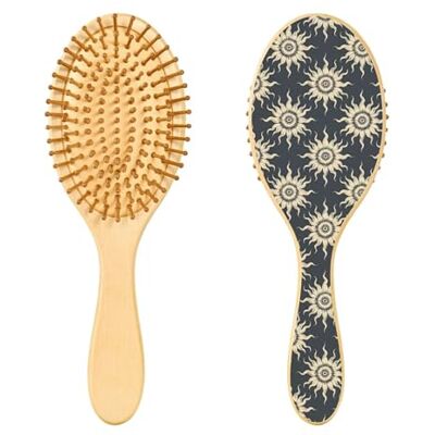 Sevdomey Suns and Eyes Wooden Hair Brush with Wood Bristles – Oval Detangling Brush for Women, Massage Scalp & Reduce Static Sevdomey Suns and Eyes Wooden Hair Brush with Wood Bristles – Oval Detangling Brush for Women, Massage Scalp & Reduce Static
