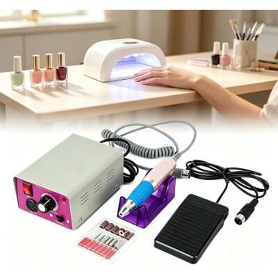 ZephPerton 25000rpm Electric Nail Drill Machine, Professional Nail Drill Electric with 11pcs Nail Drill Bits and Sanding Bands, Easy to Adjust, Lightweight and Portable for Home and Salon Use ZephPerton 25000rpm Electric Nail Drill Machine, Professional Nail Drill Electric with 11pcs Nail Drill Bits and Sanding Bands, Easy to Adjust, Lightweight and Portable for Home and Salon Use