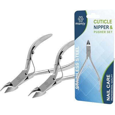 Mamjy Cuticle Cutter, Stainless Steel Nail Cuticle Remover for Dead Skin and Nail Care, Cuticle Nipper and Professional Manicure Tool (Pack of 2) Mamjy Cuticle Cutter, Stainless Steel Nail Cuticle Remover for Dead Skin and Nail Care, Cuticle Nipper and Professional Manicure Tool (Pack of 2)