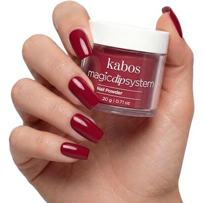 Kabos Magic Dip System Dipping Powder Red Acrylic Powder for Nails Kabos Magic Dip System Dipping Powder Red Acrylic Powder for Nails