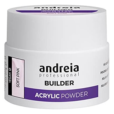 Andreia Professional Acrylic Builder Powder for Nail Extensions Self Levelling, Durable, Long Lasting Salon Quality Soft Pink 35g Andreia Professional Acrylic Builder Powder for Nail Extensions Self Levelling, Durable, Long Lasting Salon Quality Soft Pink 35g