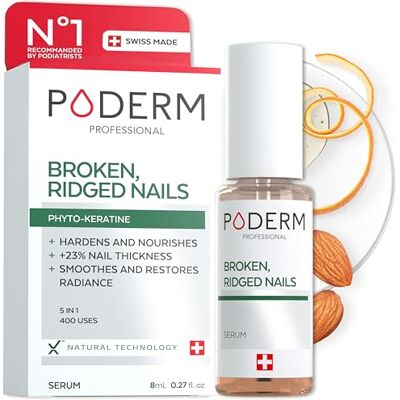 PODERM FRAGILE, SPLITTING, RIDGED NAILS 2-in-1 treatment with plants with restorative, strengthening and nourishing properties Professional solution for hands/feet Quick & easy Swiss Made PODERM FRAGILE, SPLITTING, RIDGED NAILS 2-in-1 treatment with plants with restorative, strengthening and nourishing properties Professional solution for hands/feet Quick & easy Swiss Made