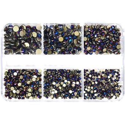 SHINLHUA 6 Grids Elegant Rhinestones 3D Nail Art Crystal Rhinestones Nail Tips Decorations Crystal 3D Nails Charm Manicure Salon Accessories SHINLHUA 6 Grids Elegant Rhinestones 3D Nail Art Crystal Rhinestones Nail Tips Decorations Crystal 3D Nails Charm Manicure Salon Accessories