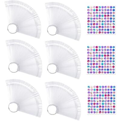 AiQInu Pack of 300 Nail Display, Nail Art, Transparent Colour Card Plates, Nail Polish Display Ring Sticks, Nail Display Salon Exercises AiQInu Pack of 300 Nail Display, Nail Art, Transparent Colour Card Plates, Nail Polish Display Ring Sticks, Nail Display Salon Exercises