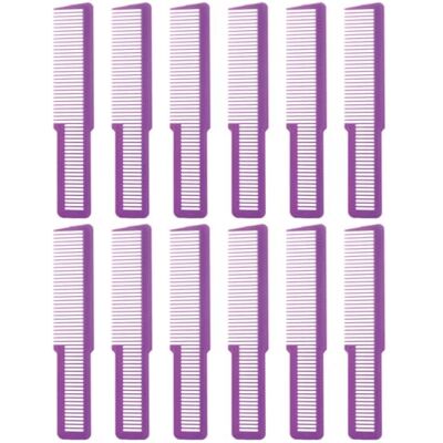 KiddiBubzi 12pcs Hair Cutting Comb Fine Tooth Styling Barber Carbon Fiber Hairdressing Combs Anti-Static For Home Salon(12pcs Purple) KiddiBubzi 12pcs Hair Cutting Comb Fine Tooth Styling Barber Carbon Fiber Hairdressing Combs Anti-Static For Home Salon(12pcs Purple)