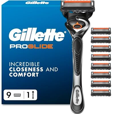 Gillette ProGlide Razor for Men, 1 Handle & 9 Blade Refills Gillette ProGlide Razor for Men, 1 Handle & 9 Blade Refills
