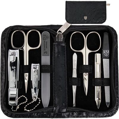 Drei Schwerter 3 Swords Germany brand quality 8 piece manicure pedicure grooming kit set for professional finger & toe nail care scissors clipper fashion leather case in gift box, Made by 3 Swords (522016) Drei Schwerter 3 Swords Germany brand quality 8 piece manicure pedicure grooming kit set for professional finger & toe nail care scissors clipper fashion leather case in gift box, Made by 3 Swords (522016)