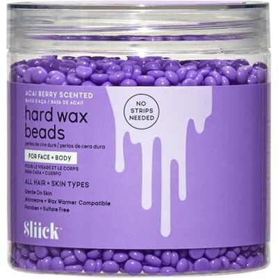 Sliick Hard Wax Hair Removal Beads, Acai Berry, 226 g (Pack of 1) Sliick Hard Wax Hair Removal Beads, Acai Berry, 226 g (Pack of 1)