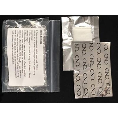 CND Foil Remover Wraps Handy Size 20 PACK Supplied Loose with Orange Stick CND Foil Remover Wraps Handy Size 20 PACK Supplied Loose with Orange Stick
