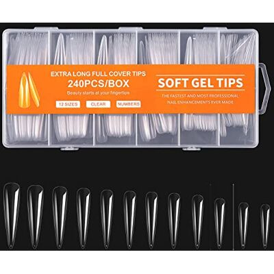 Msioytog Gel Nail Tips for Soak Off Nail Extensions, C Tips Gelly False Press on for Waterproof on Nails Msioytog Gel Nail Tips for Soak Off Nail Extensions, C Tips Gelly False Press on for Waterproof on Nails