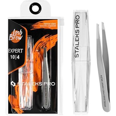 STALEKS PRO Stainless Steel Expert 10/4 Eyebrow Tweezer for Sparse & Thin Eyebrows STALEKS PRO Stainless Steel Expert 10/4 Eyebrow Tweezer for Sparse & Thin Eyebrows
