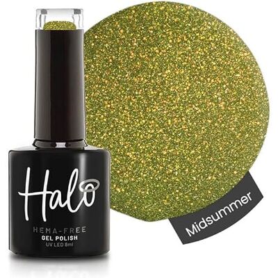 HALO Gel Polish 8ml Midsummer. UV/LED Gel Nail Polish, Long Lasting & Easy To Apply. Nail Art Colours For Manicure & Pedicure. Gel Polish For Professional & Home Use. HALO Gel Polish 8ml Midsummer. UV/LED Gel Nail Polish, Long Lasting & Easy To Apply. Nail Art Colours For Manicure & Pedicure. Gel Polish For Professional & Home Use.