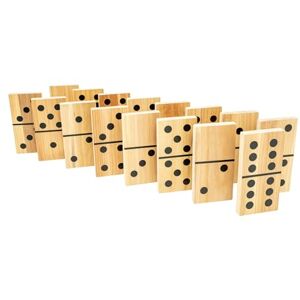 TP Toys Giant Wooden Dominoes Outdoor Family Game for Kids Ages 3+ with 28 Hand-Crafted Premium Tiles for Indoor or Outdoor Play made with FSC Wood TP Toys Giant Wooden Dominoes Outdoor Family Game for Kids Ages 3+ with 28 Hand-Crafted Premium Tiles for Indoor or Outdoor Play made with FSC Wood