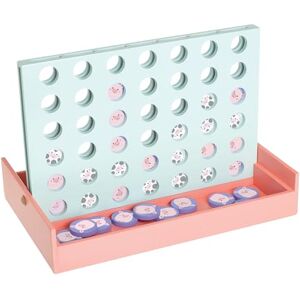 Orange Tree Toys Wooden Board Game 4 in a Row, Classic Four in a Line Connect Find 4 Wooden Game Early Development & Activity Toys by Orange Tree Toys Wooden Board Game 4 in a Row, Classic Four in a Line Connect Find 4 Wooden Game Early Development & Activity Toys by