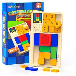 HOMESTEC Sliding Puzzle Games, Handheld Brain-teaser Logic Challenges Toys, Smart Games with Teach Mode for beginner, STEM Educational Puzzle Toy for Kids, Teens & Adults HOMESTEC Sliding Puzzle Games, Handheld Brain-teaser Logic Challenges Toys, Smart Games with Teach Mode for beginner, STEM Educational Puzzle Toy for Kids, Teens & Adults