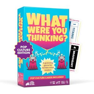 Exploding Kittens Presents, What Were You Thinking? Pop Culture – Fast-Paced Word Guessing Board Game, Fun Night Party and Family Game for Kids, Teens, and Adults Exploding Kittens Presents, What Were You Thinking? Pop Culture – Fast-Paced Word Guessing Board Game, Fun Night Party and Family Game for Kids, Teens, and Adults