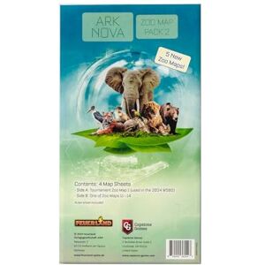 Capstone Games Ark Nova Zoo Map Pack 2 Game Accessory Expansion Set, Expand Your Collection, All New Mechanics and Layouts to Explore Capstone Games Ark Nova Zoo Map Pack 2 Game Accessory Expansion Set, Expand Your Collection, All New Mechanics and Layouts to Explore