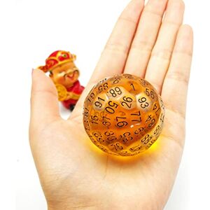 BESCON DICE Bescon Translucent Polyhedral Dice 100 Sides Dice, Transparent D100 die, 100 Sided Cube, D100 Game Dice,100-Sided Cube of Amber BESCON DICE Bescon Translucent Polyhedral Dice 100 Sides Dice, Transparent D100 die, 100 Sided Cube, D100 Game Dice,100-Sided Cube of Amber