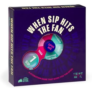 Exploding Kittens When Sip Hits the Fan 2-8 Players Ages 21+ 10 Minutes to Play Drinking Card Game with Spinner Party Game for Adult Night Fun Exploding Kittens When Sip Hits the Fan 2-8 Players Ages 21+ 10 Minutes to Play Drinking Card Game with Spinner Party Game for Adult Night Fun