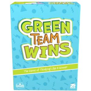 Goliath Games Green Team Wins, The Game of Thinking Like a Winner, Family Party Games, for 3-6 Players, Ages 10+ Goliath Games Green Team Wins, The Game of Thinking Like a Winner, Family Party Games, for 3-6 Players, Ages 10+