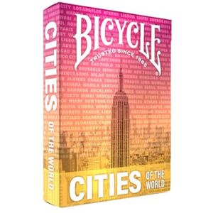 Bicycle Cities of the World Playng Cards Deck for collectors and travel lovers, Black Bicycle Cities of the World Playng Cards Deck for collectors and travel lovers, Black