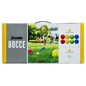Franklin Sports Bocce Set 8 All Weather Bocce Balls and 1 Pallino Beach, Backyard, or Outdoor Party Game Starter Set Franklin Sports Bocce Set 8 All Weather Bocce Balls and 1 Pallino Beach, Backyard, or Outdoor Party Game Starter Set