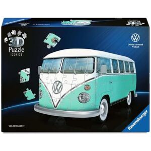 Ravensburger Iconics Volkswagen T1 Bulli, 108 piece 3D Jigsaw Puzzle for Adults and Kids Age 8+ Years Up Ravensburger Iconics Volkswagen T1 Bulli, 108 piece 3D Jigsaw Puzzle for Adults and Kids Age 8+ Years Up