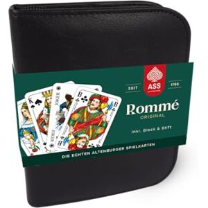 ASS Rummy card game 22570064 (German Version) made by the Altenburger und Stralsunder Spielkartenfabrik. ASS Rummy card game 22570064 (German Version) made by the Altenburger und Stralsunder Spielkartenfabrik.