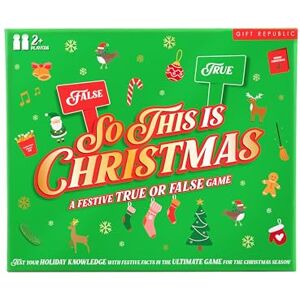 Gift Republic So This is Christmas True or False Game Festive Card Game 100 Xmas Facts for Family & Friends, Green Gift Republic So This is Christmas True or False Game Festive Card Game 100 Xmas Facts for Family & Friends, Green
