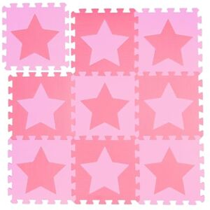 Relaxdays 9-piece jigsaw playmat, EVA, non-toxic, interlocking foam mats, soft play, indoor playtime, in dark pink, pink Relaxdays 9-piece jigsaw playmat, EVA, non-toxic, interlocking foam mats, soft play, indoor playtime, in dark pink, pink