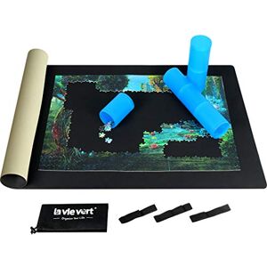 LAVIEVERT 2mm Thick Neoprene Double-Sided Black & Khaki Jigsaw Puzzle Roll Mat Puzzle Storage Saver with Nonwoven Storage Bag & Plastic Cylinder, for up to 1500 pcs LAVIEVERT 2mm Thick Neoprene Double-Sided Black & Khaki Jigsaw Puzzle Roll Mat Puzzle Storage Saver with Nonwoven Storage Bag & Plastic Cylinder, for up to 1500 pcs