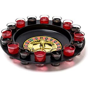Relaxdays Drinking Game Roulette Set With 16 Shot Glasses 30 x 30 cm Gambling Game Party Fun Minimum 2 Players Casino, Gift Idea, Couple Game, Black-Red Relaxdays Drinking Game Roulette Set With 16 Shot Glasses 30 x 30 cm Gambling Game Party Fun Minimum 2 Players Casino, Gift Idea, Couple Game, Black-Red