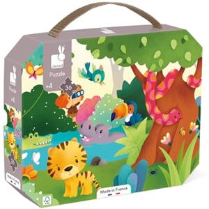 Janod Wild Animal Panoramic Puzzle 36-Piece FSC Cardboard Develops Patience & Concentration Made in France Children's Puzzle for Ages 4+ Janod Wild Animal Panoramic Puzzle 36-Piece FSC Cardboard Develops Patience & Concentration Made in France Children's Puzzle for Ages 4+