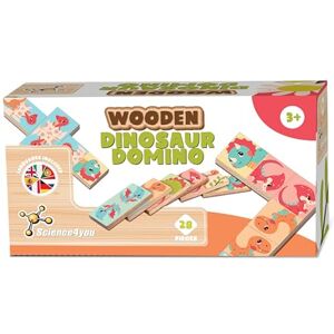 Science4you Wooden Dinosaur Domino for Kids Age 3+ – Toddler Dominoes to Improve Reasoning Skills, 28 pieces Dinosaur Toy, Educational Toy for kids, the mom’s choice Gift for Boys & Girls Age 2 3 4 5+ Science4you Wooden Dinosaur Domino for Kids Age 3+ – Toddler Dominoes to Improve Reasoning Skills, 28 pieces Dinosaur Toy, Educational Toy for kids, the mom’s choice Gift for Boys & Girls Age 2 3 4 5+