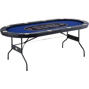VEVOR 10 Player Foldable Poker Blackjack Texas Holdem Table with Padded Rails and Stainless Steel Cup Holders, Portable Folding Card Game Board, 84" Oval Casino Leisure"} VEVOR 10 Player Foldable Poker Blackjack Texas Holdem Table with Padded Rails and Stainless Steel Cup Holders, Portable Folding Card Game Board, 84" Oval Casino Leisure"}