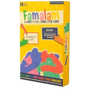 Gift Republic Famalam Family Connection Game Hilarious Quiz Game for Kids Teens & Adults 100 Question Cards with Dry-Wipe Boards Fun for Family Game Night or Parties 3–6 Players Ages 6+ Gift Republic Famalam Family Connection Game Hilarious Quiz Game for Kids Teens & Adults 100 Question Cards with Dry-Wipe Boards Fun for Family Game Night or Parties 3–6 Players Ages 6+