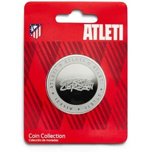 MOCIWORLD Atlético de Madrid, special edition with coat of arms and inscription courage and heart, collector's edition, nickel, officially licensed MOCIWORLD Atlético de Madrid, special edition with coat of arms and inscription courage and heart, collector's edition, nickel, officially licensed