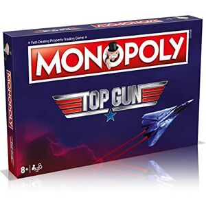 Winning Moves Top Gun Monopoly Board Game, Choose your favourite custom token and advance to Cougar, Hollywood, Goose and Iceman, look cool as Maverick in aviators, great gift for ages 8 plus